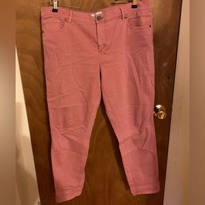 LOFT Straight Leg Jeans in Dusty Rose Pink